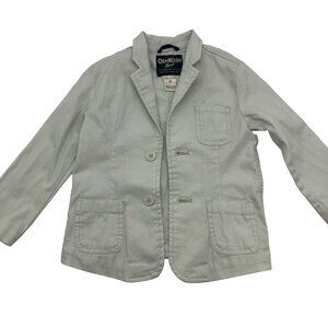 Oshkosh B'gosh Boys 2T White Denim Blazer Jacket Lightweight Cotton Blend‎
